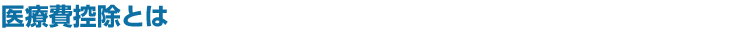 医療費控除とは